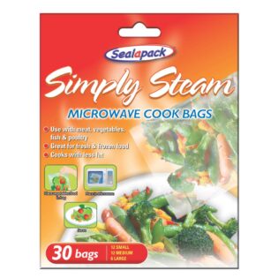 Seal-A-Pack Matvælapokar til að gufusjóða í örbylgjuofni 30 stk