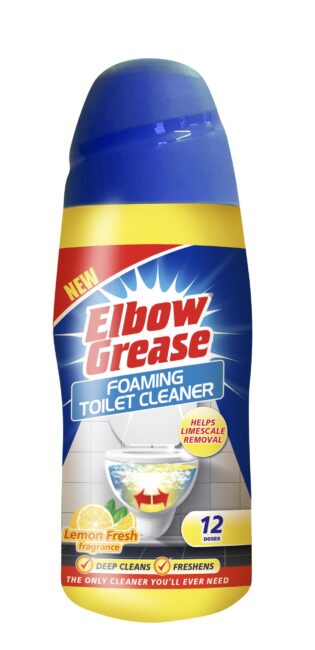 Elbow grease freyðandi klósett hreinsir með ilm af Lemon fresh 500gr